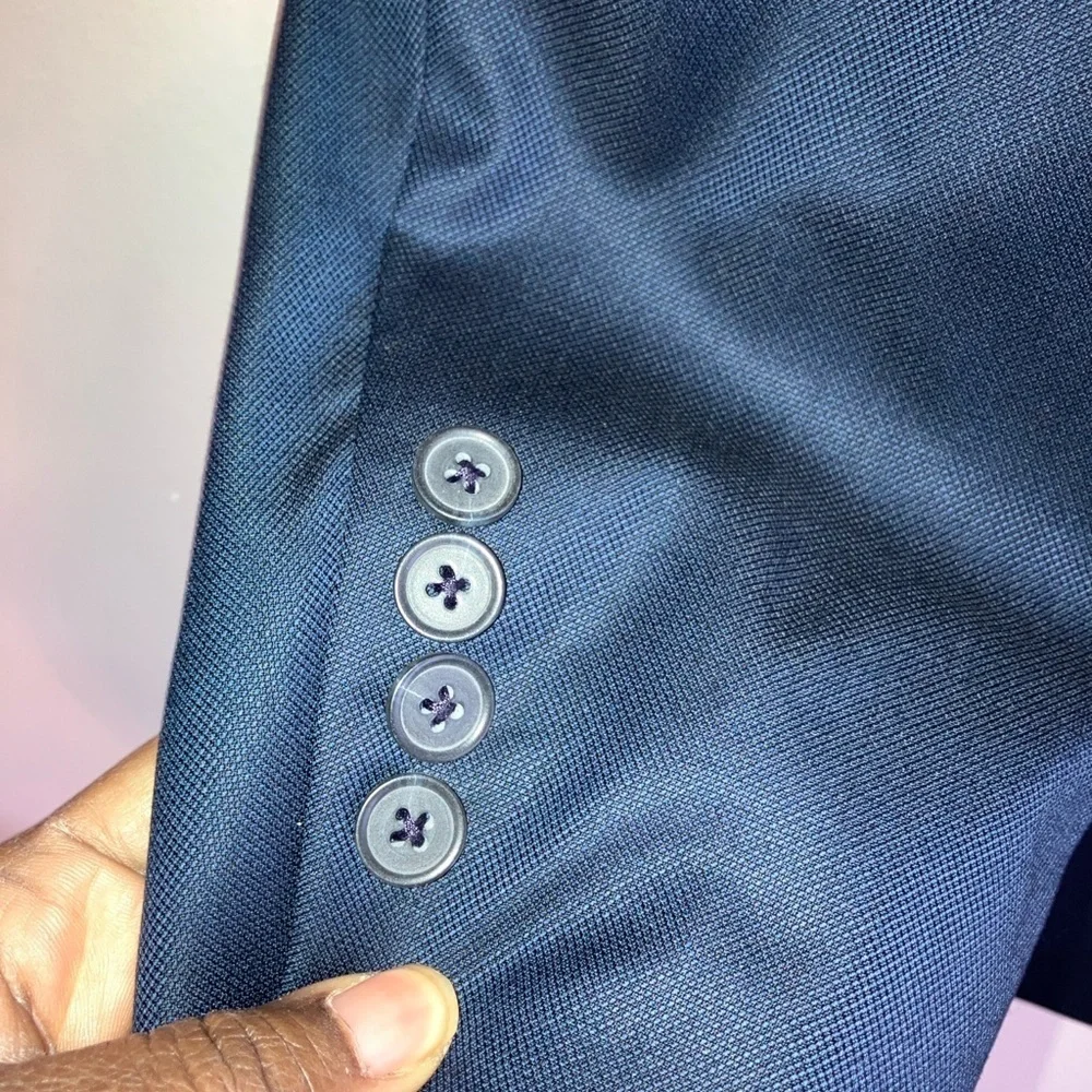Samuelsohn Suit Jacket Sport Coat Mens 44R Canada Vintage Navy Blue
